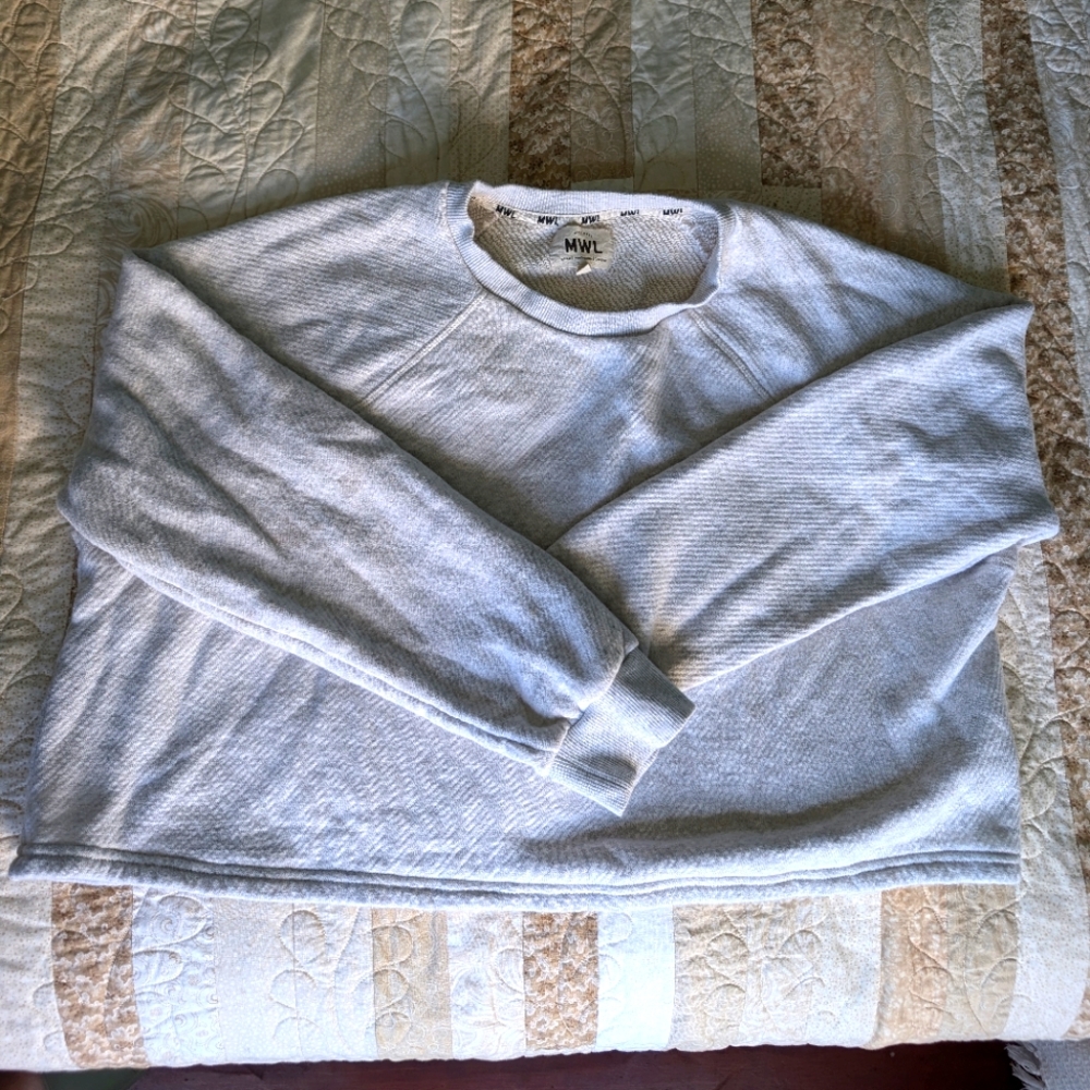 XL Madewell cropped sweatshirt gray